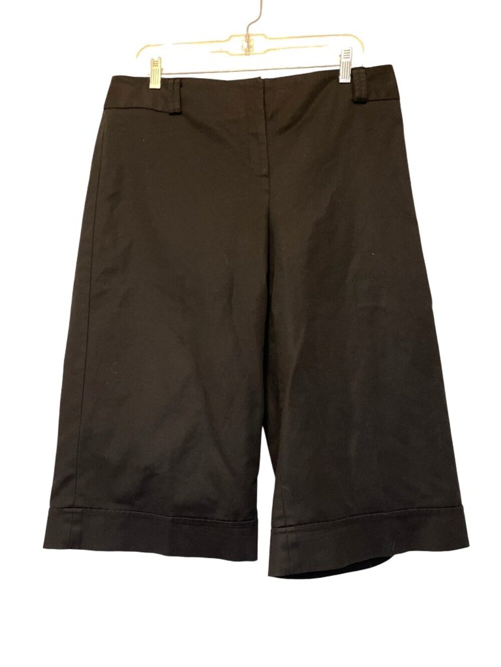 Rafaella Studio Black Cropped Cuffed Culottes Size 14